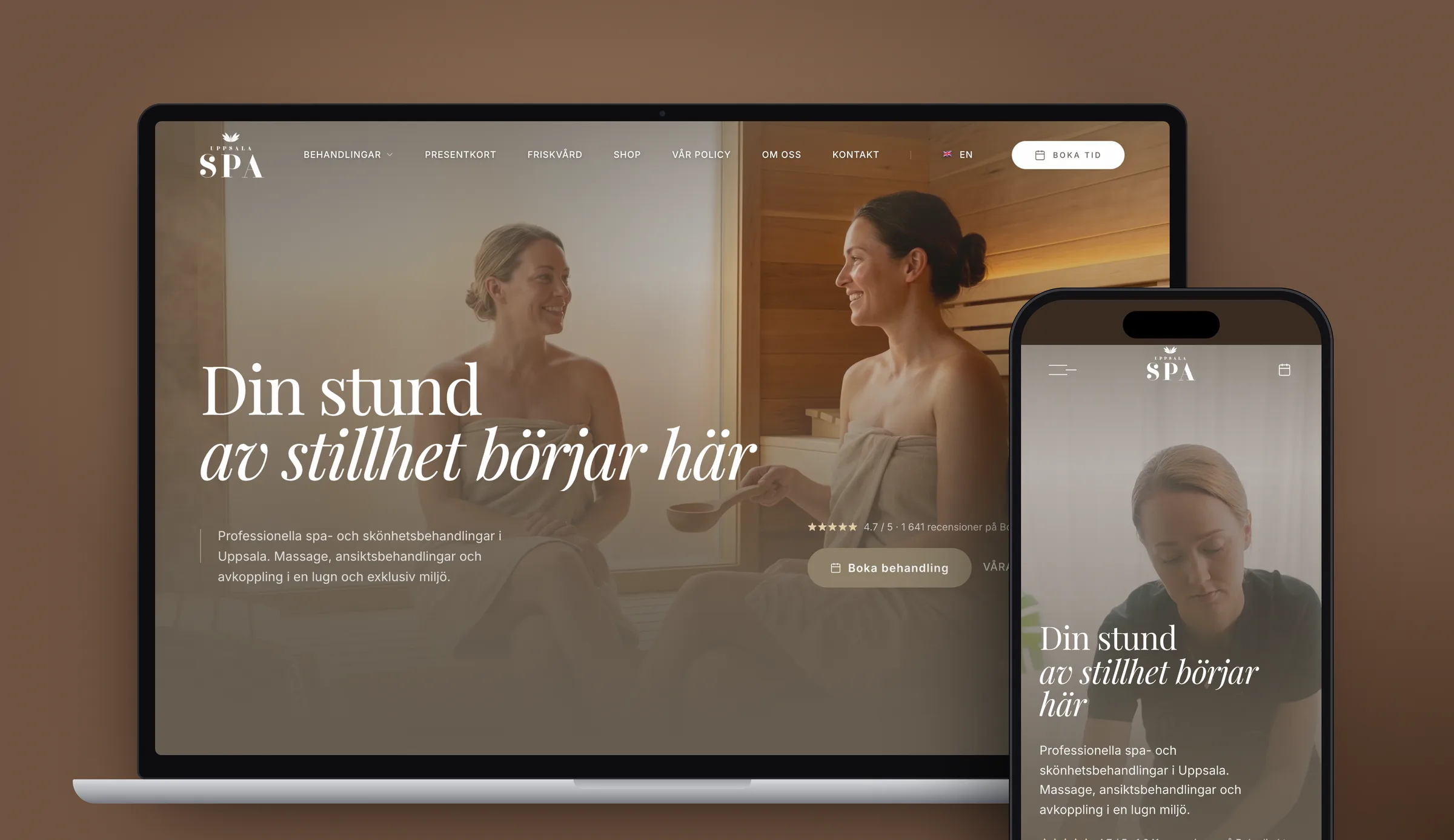 Uppsala Spas hemsida